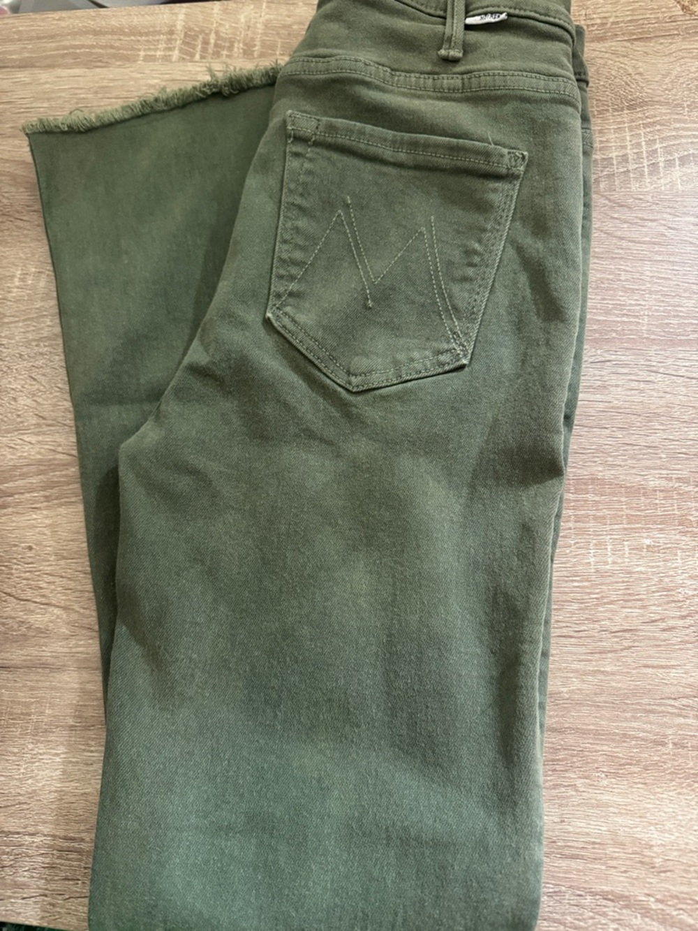 MOTHER Olive Green Jeans